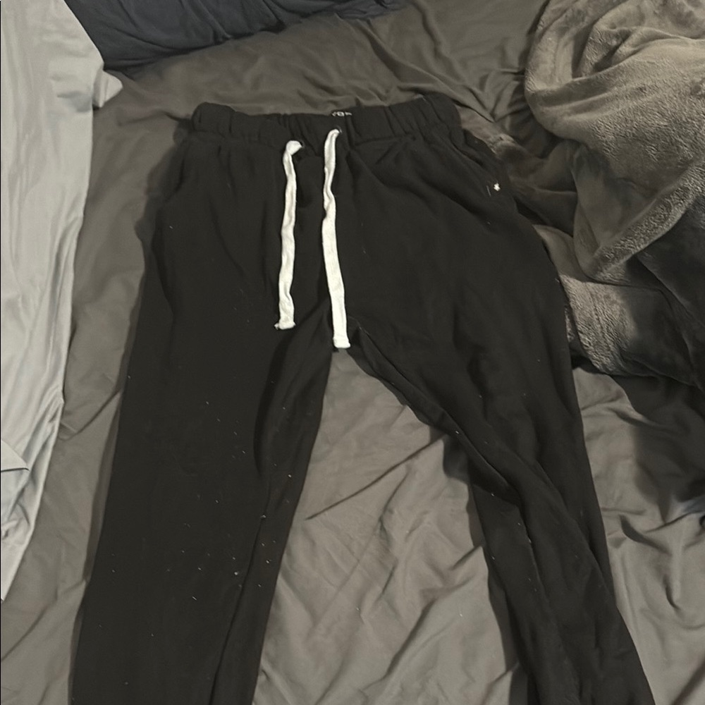 Black Jogger Pants with white strings (XS) men’s